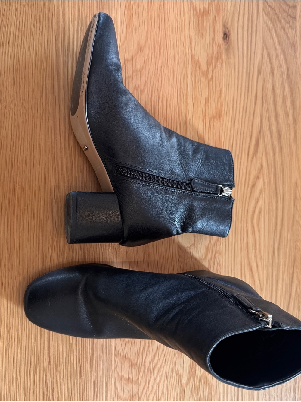 Tony Bianco Black Leather Side-Zip Ankle Boots
